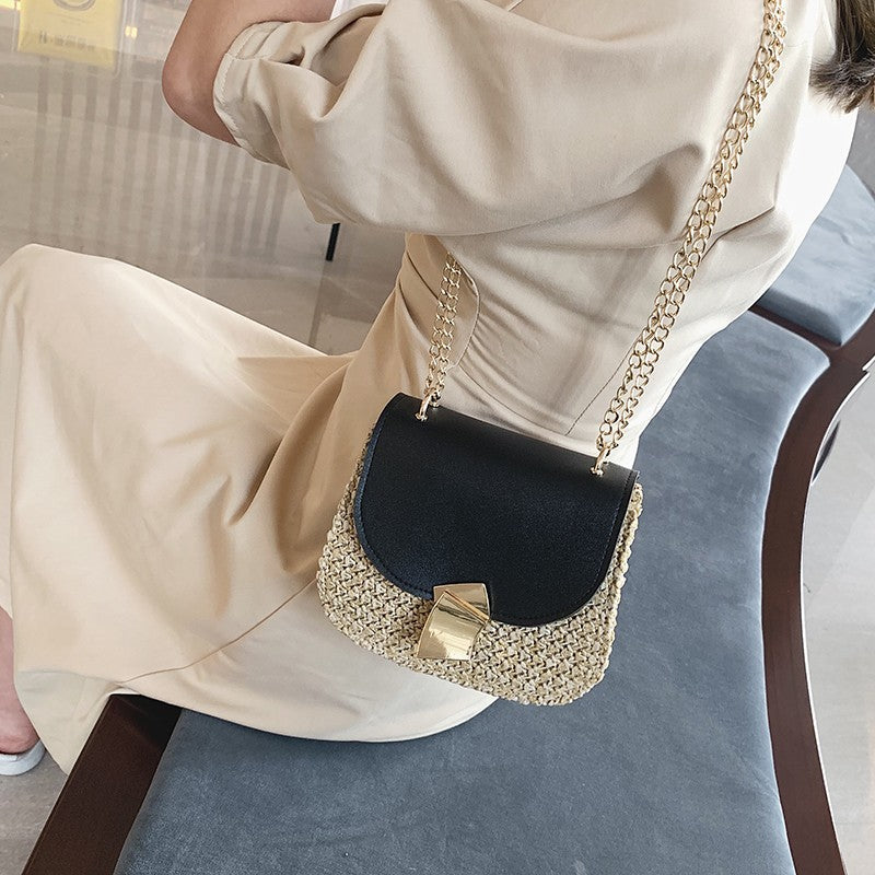 Straw crossbody bag