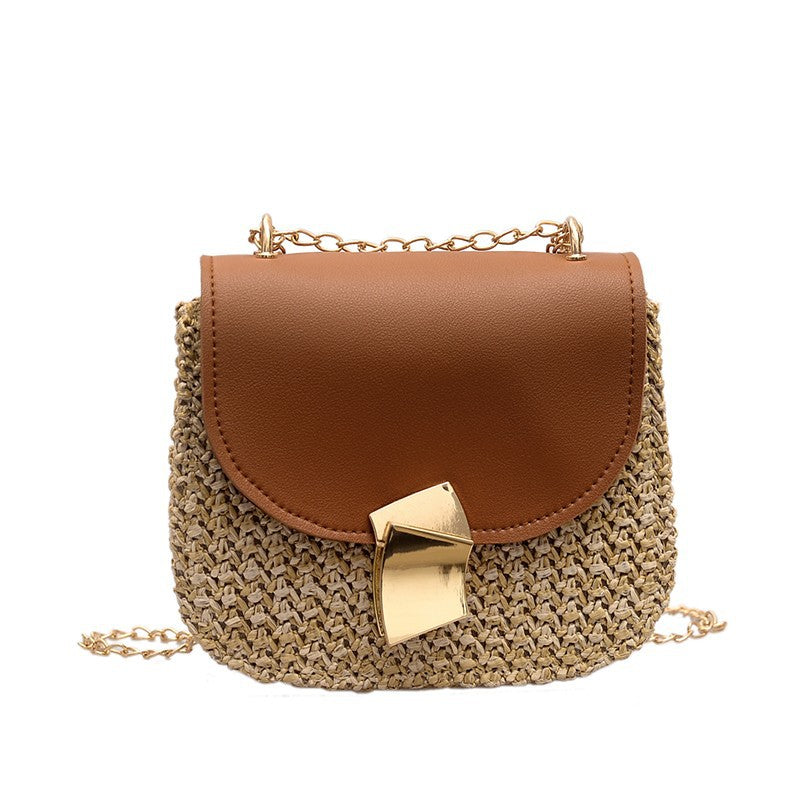 Straw crossbody bag